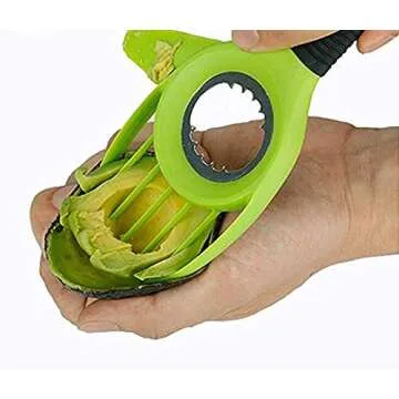 Simply Served 3-in-1 Avocado Tool: Split, Pit, Slice Safely, Store & Reduce Browning