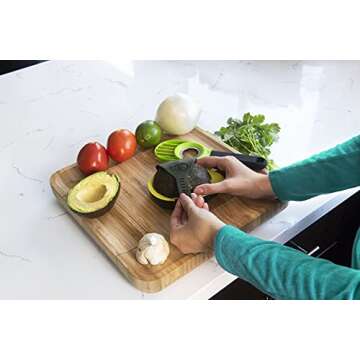 Simply Served 3-in-1 Avocado Tool: Split, Pit, Slice Safely, Store & Reduce Browning