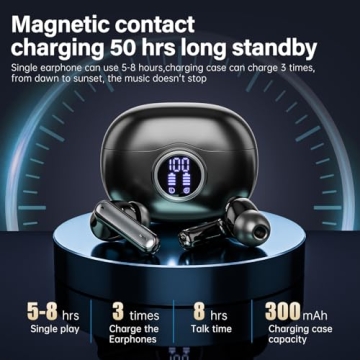 Fhumsh A10 Pro Wireless Earbuds with 50H Playback