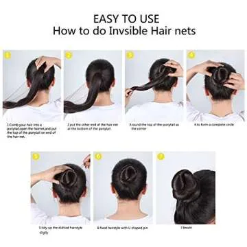 Zonon Hair Nets 50 Pcs with U Shaped Pins for Women