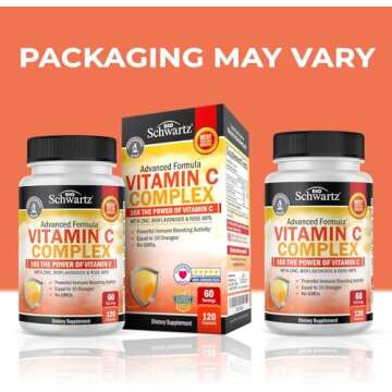 Premium Vitamin C 1000mg Complex - Immune Support with Zinc & Bioflavonoids