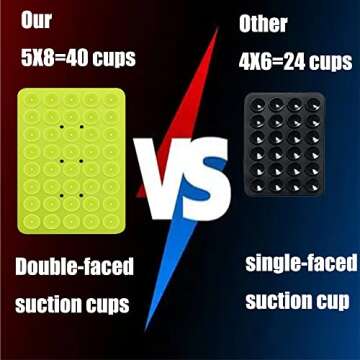 Silicone Double Sided Suction Phone Case Mount, Detachable Hands Free & Strong Grip Holder for Selfies & Videos, Compatible iPhone Android (Green, 1Pack)