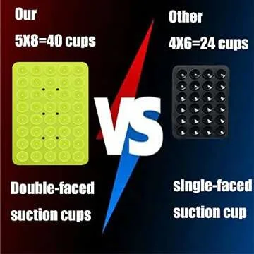 Silicone Double Sided Suction Phone Case Mount, Detachable Hands Free & Strong Grip Holder for Selfies & Videos, Compatible iPhone Android (Green, 1Pack)