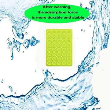 Silicone Double Sided Suction Phone Case Mount, Detachable Hands Free & Strong Grip Holder for Selfies & Videos, Compatible iPhone Android (Green, 1Pack)