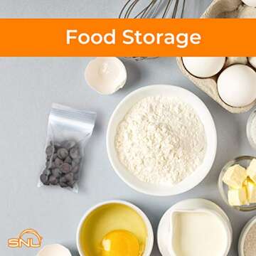 SNL Quality Zipper Lock Reclosable 2x3 Plastic Bags - 1,000 Count