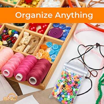 SNL Quality Zipper Lock Reclosable 2x3 Plastic Bags - 1,000 Count