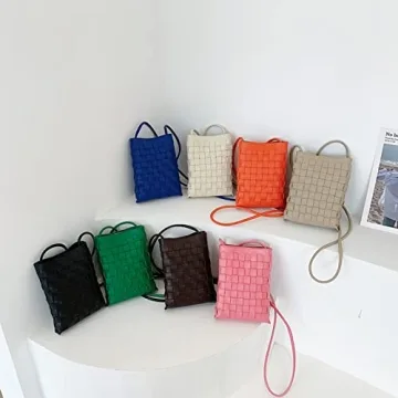 ONE2MAY Woven Crossbody Phone Bag Stylish Lightweight