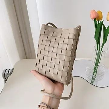 ONE2MAY Woven Crossbody Phone Bag Stylish Lightweight