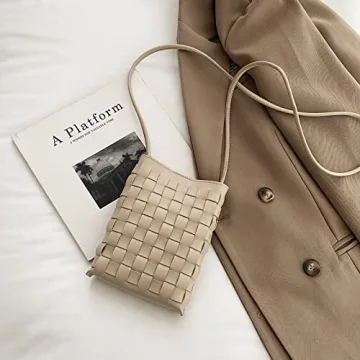 ONE2MAY Woven Crossbody Phone Bag Stylish Lightweight