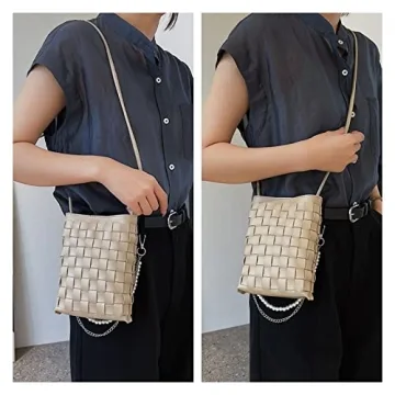 ONE2MAY Woven Crossbody Phone Bag Stylish Lightweight