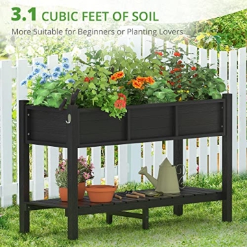 LUE BONA Raised Garden Bed with Tools - Weather Resistant Elevated Planter