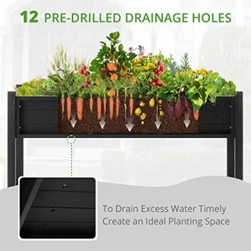 LUE BONA Raised Garden Bed with Tools - Weather Resistant Elevated Planter