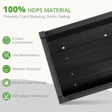 LUE BONA Raised Garden Bed with Tools - Weather Resistant Elevated Planter