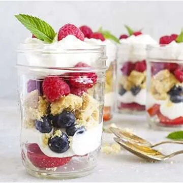 Tebery 12 Pack Wide Mouth Mason Jars 16 Oz, Canning Glass Jars With Airtight lids and Bands for Fermenting, Pickling, Meal Prep, Overnight Oats, Jam, Jelly (16OZ)