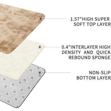 Sour Lemon Area Rugs 9x12 Living Room, Large Area Rug Shag Shaggy Carpet Soft Plush Furry Bedside Rug, Machine Washable Area Rugs for Bedroom Kids Girls Boys Home Decor Anti Slip