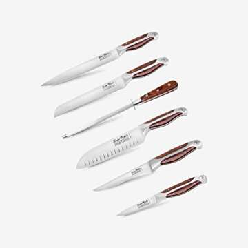 7-Piece Kitchen Knife Block Set for Culinary Enthusiasts