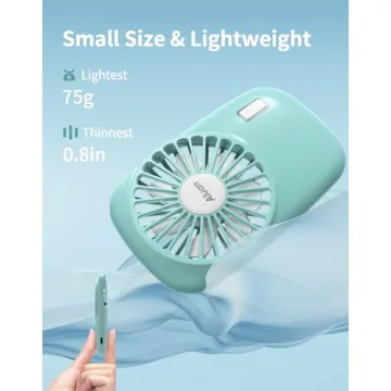 Aluan Mini Portable Handheld Fan Powerful & Adjustable