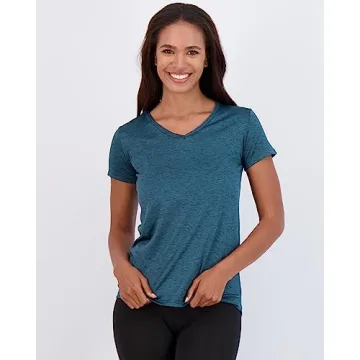 Versatile Women's V Neck Active T-Shirt for Fitness and More