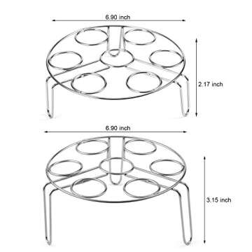 Lakatay 2-Pack Egg Steamer Rack Trivet for Instant Pot Pressure Cooker Accessories
