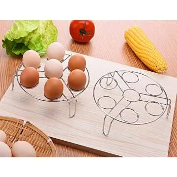 Lakatay 2-Pack Egg Steamer Rack Trivet for Instant Pot Pressure Cooker Accessories