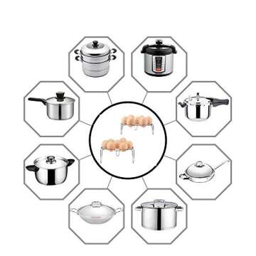 Lakatay 2-Pack Egg Steamer Rack Trivet for Instant Pot Pressure Cooker Accessories