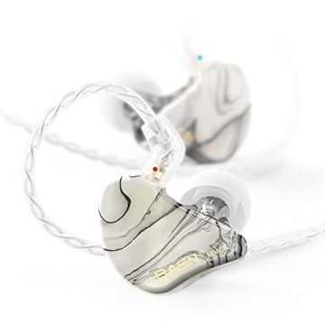 BASN MMCX Triple Driver in-Ear Monitors with Rich Bass, HiFi Stereo IEM Earphones with Upgraded Deta...