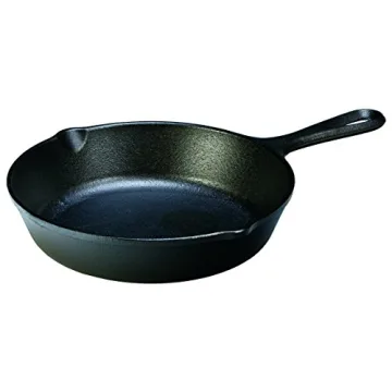 Lodge Seasoned Cast Iron Skillet with Tempered Glass Lid (8 Inch) - Cast Iron Frying Pan with Lid Set