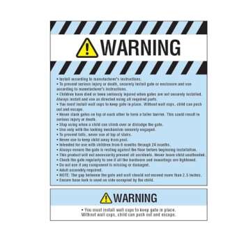 Regalo 56-Inch Extra WideSpan Walk Through Baby Gate, Includes 4-Inch, 8-Inch and 12-Inch Extension, 8 Piece Set - 4 Pack of Pressure Mounts and 4 Pack of Wall Cups and Mounting Kit, White