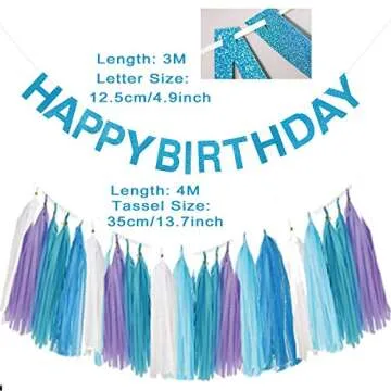 Golray Frozen Birthday Party Supplies Girls Princess Elsa Birthday Party Decorations 61 Balloons, Banner, Tassel, Sash, Pin, Cake Topper, Tattoo, Crown Wand, Girls Birthday Decor 2nd 3rd 4th 5th