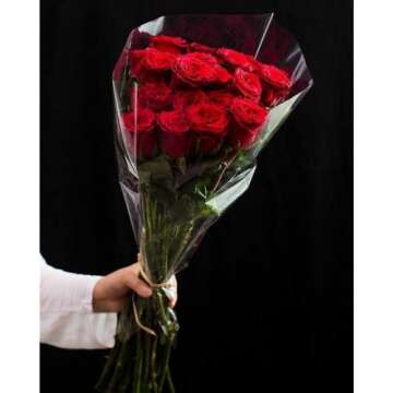 100 Pcs flower packaging transparent bag,flowers bouquet sleeve transparent cellophane Suitable for flower shop, shopping mall flower packaging (15X12)