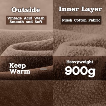 FAIABLE Women Oversized Vintage Acid Wash Hoodie