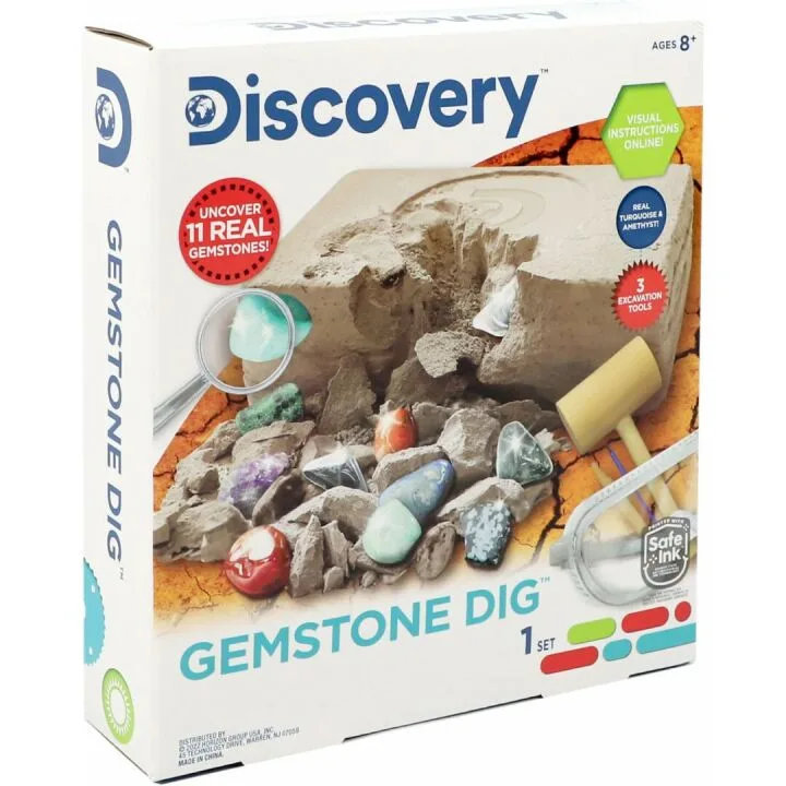 Gemstone Dig STEM Kit - Excavate Real Gemstones