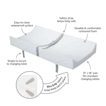 Munchkin Secure Grip Baby Diaper Changing Pad Waterproof & Wipeable