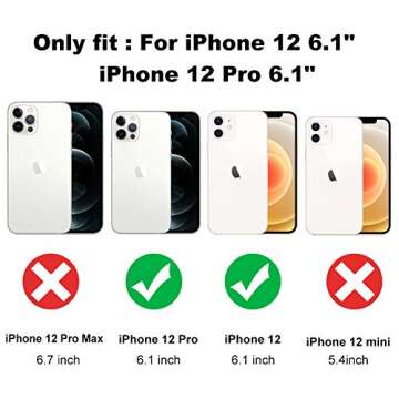 SAKUULO Compatible with iPhone 12 Clear Case Pink Cow Print Case for iPhone 12