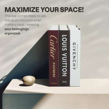 Coffee Table Decorative Books For Home Decor, Fake Books For Decoration, Aesthetic Bookshelf Decor for Living Room Office Bedroom, 3 Piece