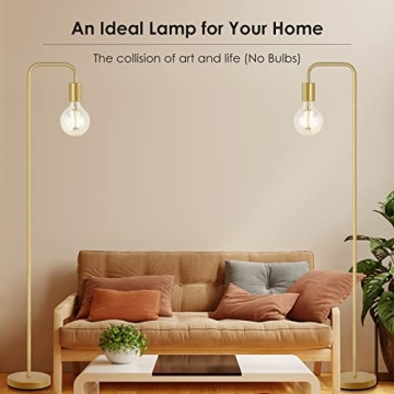 BoostArea 63" Brass Gold Floor Lamp for Modern Spaces