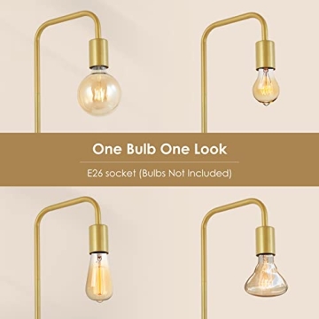 BoostArea 63" Brass Gold Floor Lamp for Modern Spaces