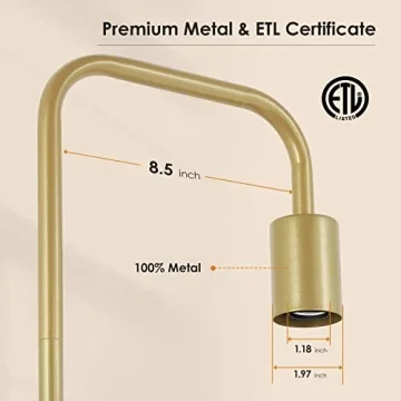 BoostArea 63" Brass Gold Floor Lamp for Modern Spaces