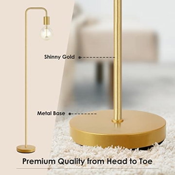 BoostArea 63" Brass Gold Floor Lamp for Modern Spaces