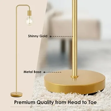 BoostArea 63" Brass Gold Floor Lamp for Modern Spaces