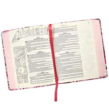 KJV Holy Bible, My Creative Bible, Faux Leather Flexcover - Ribbon Marker, King James Version, Pink Floral (KJV Creative Editions)