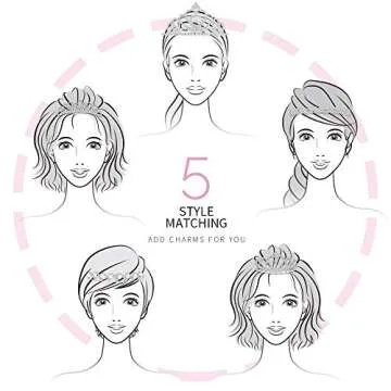 ThyWay Vintage Crystal Diamond Bride Bridal Wedding Hair Head Band Wear Rhinestone Jewelry Headdress Headband Tiara Coronal Big Crown Pageant (Style 1)