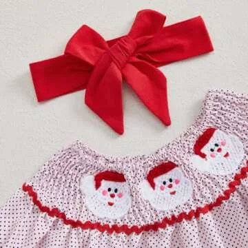 Toddler Baby Girl Christmas Dress with Headband Set