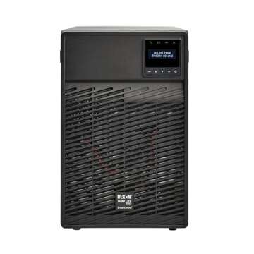 Eaton Tripp Lite Series SmartOnline 1000VA UPS Battery Backup Tower, Pure Sine Wave Double-Conversion, AVR 120V, 900W, 6 Outlets, USB, DB9, LCD Screen (SU1000XLCD)