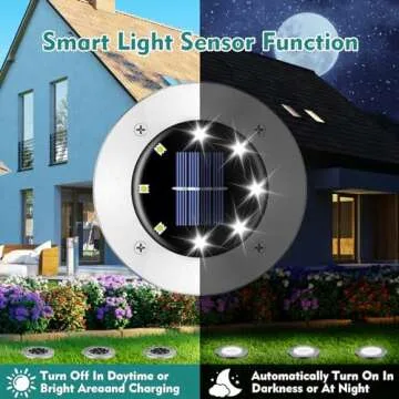 Cvosua Solar Outdoor Lights 12Packs, Solar Lights for Outside, Waterproof, Solar Garden Lights Landscape Lighting, In Ground Lights for Patio Pathway Lawn Yard Deck Driveway Walkway