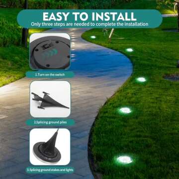 Cvosua Solar Outdoor Lights 12Packs, Solar Lights for Outside, Waterproof, Solar Garden Lights Landscape Lighting, In Ground Lights for Patio Pathway Lawn Yard Deck Driveway Walkway