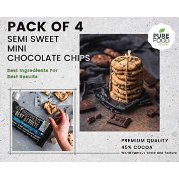 Barry Callebaut Semi Sweet Mini Chocolate Chips | All Natural | Certified Kosher | Gluten-Free, Dair...