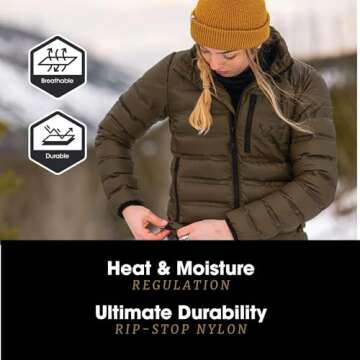 FORLOH Women's ThermoNeutral Down Jacket - Outdoor Insulation