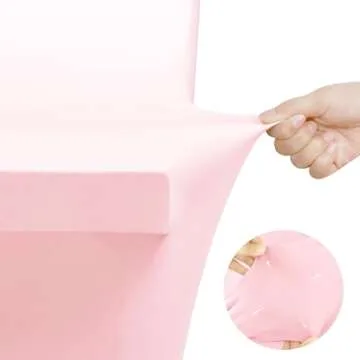 Utopia Kitchen Spandex Tablecloth 2 Pack [6FT, Pink] Tight, Fitted, Washable and Wrinkle Resistant Stretch Table Cloth Rectangle Cover for Trade Show, Weddings & Parties [72Lx30Wx30H Inch]