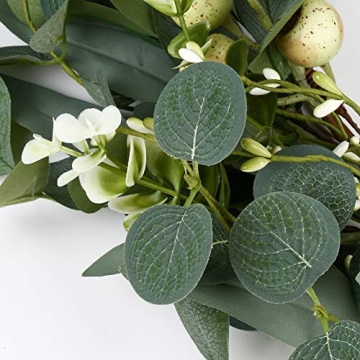 JINGHONG 20 Inch Eucalyptus Wreath All Seasons Decor
